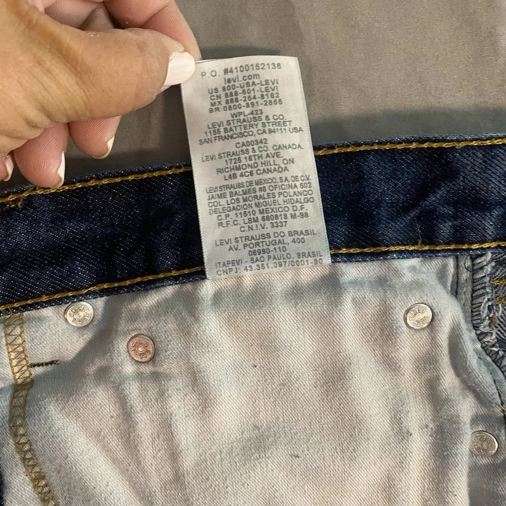 Levi's 505 Regular Fit Blue Jeans Men's W42 L30 Straight Leg Cotton Denim